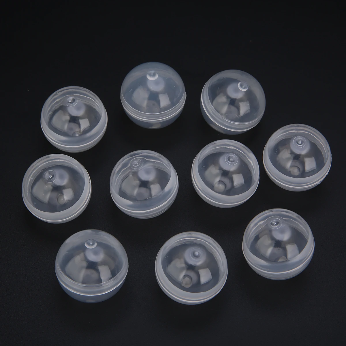 10Pcs New Transparent PP Empty Round Toy Capsules For Vending Machine 28mm Diameter For Event Party Suppiles