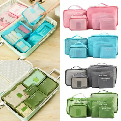 

6Pcs Set Travel Storage Bags Waterproof Clothes Packing Cube Luggage Organizer Pouch