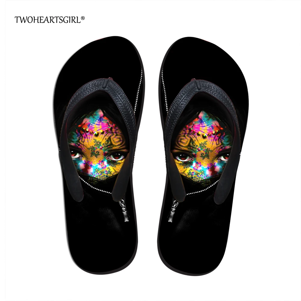 Twoheartsgirl Black Monster Girls Flip Flips Hip Hop Ladies Summer