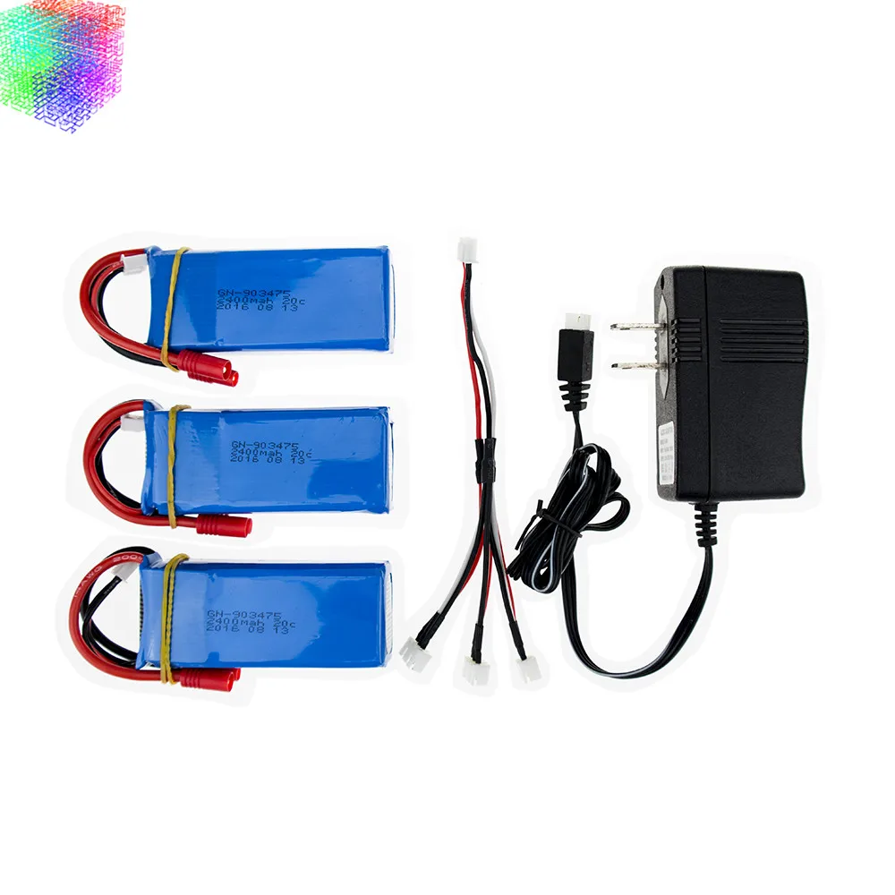7 4 v 2400mah batteies 3 шт X8C Lipo батарея и зарядное устройство для syma X8W X8G rc Quadcopter Дрон