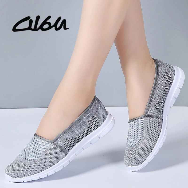 Zapatillas de deporte transparentes para mujer zapatos de malla sin cordones, mocasines Chatos de bailarina, botas de barco de redonda poco profundas, oferta de verano|Zapatos planos de mujer| - AliExpress