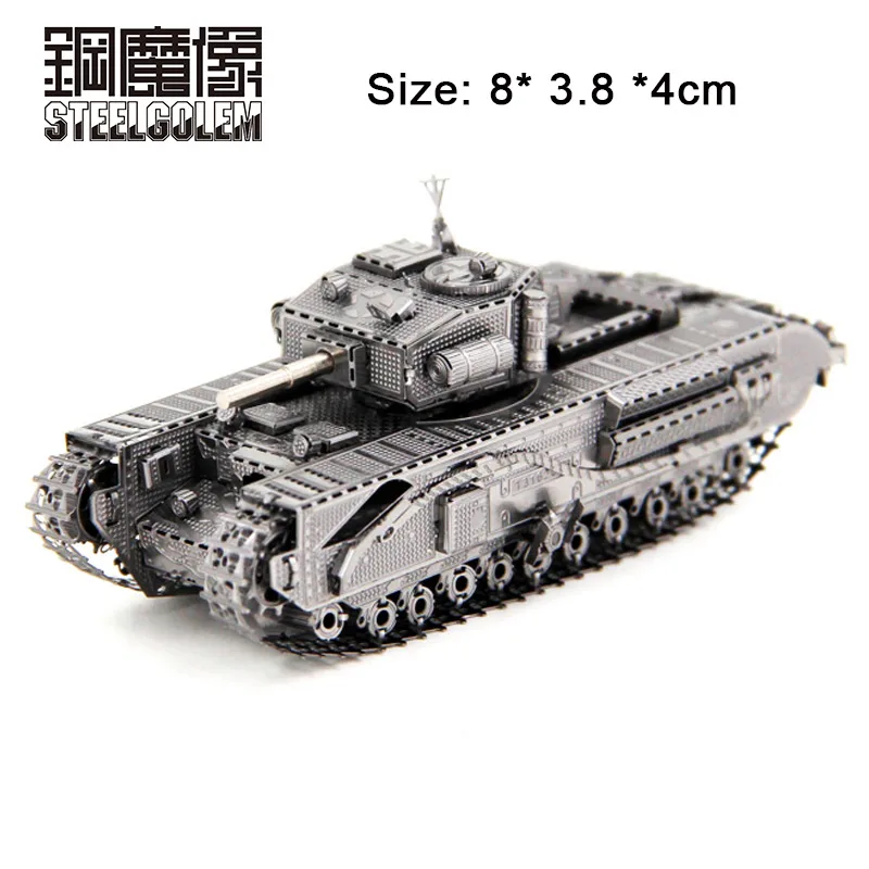 

Churchill Tank Stainless Steel Metal Nano-dimensional Puzzle Assembling Model Creative Birthday Gift Decoration Collection Toy