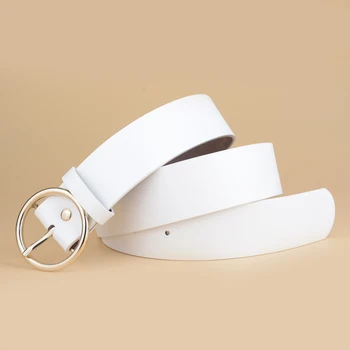 

Women Leather Belts Solid Color Dresses Belt Pin Buckle Waist Belt Dresses Belts