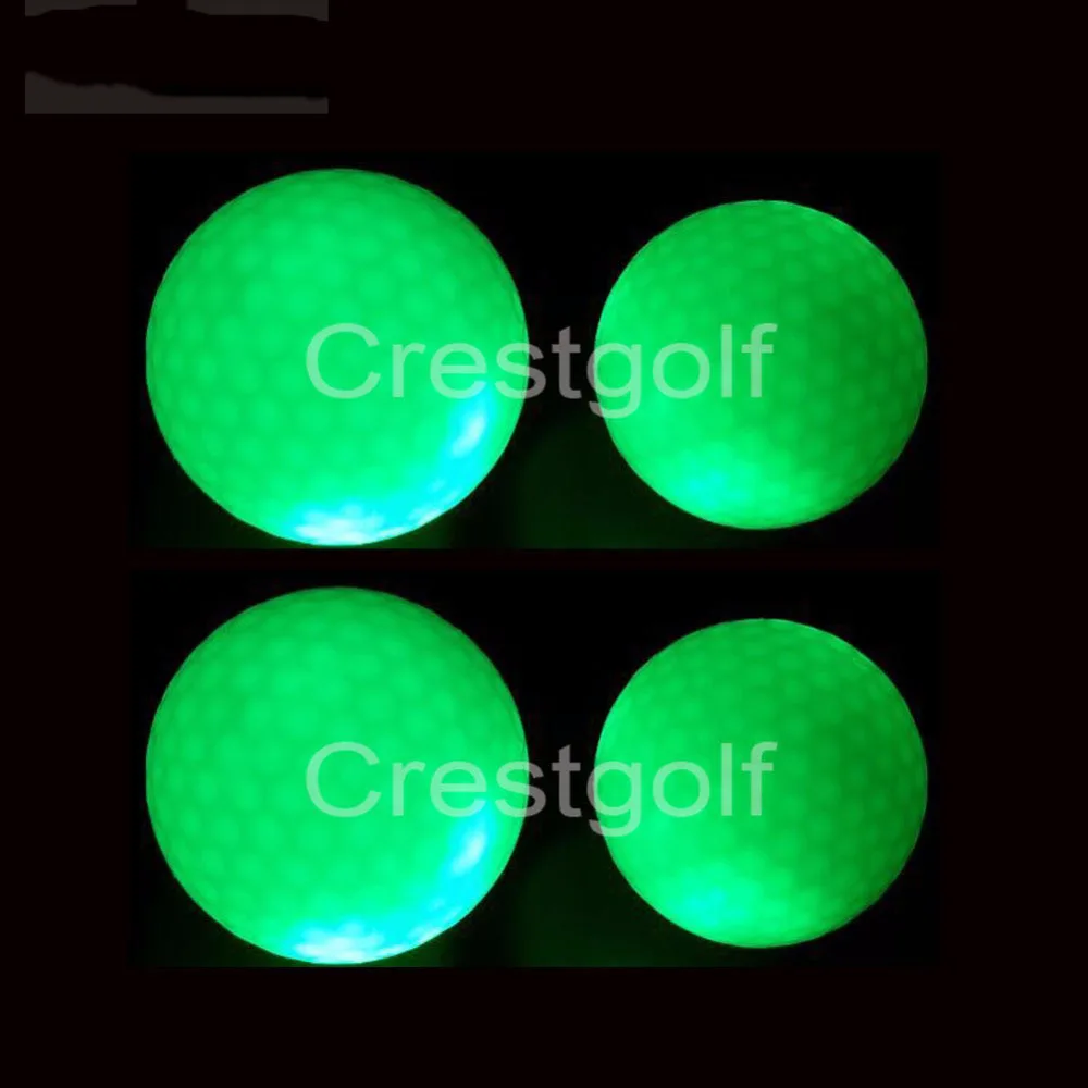 CRESTGOLF 10 قطعة LED كرات الجولف ليلة التدريب ممارسة الغولف كرات اثنان طبقة كرات الجولف 6 ألوان للاختيار Balle دي هدية ألعاب الغولف