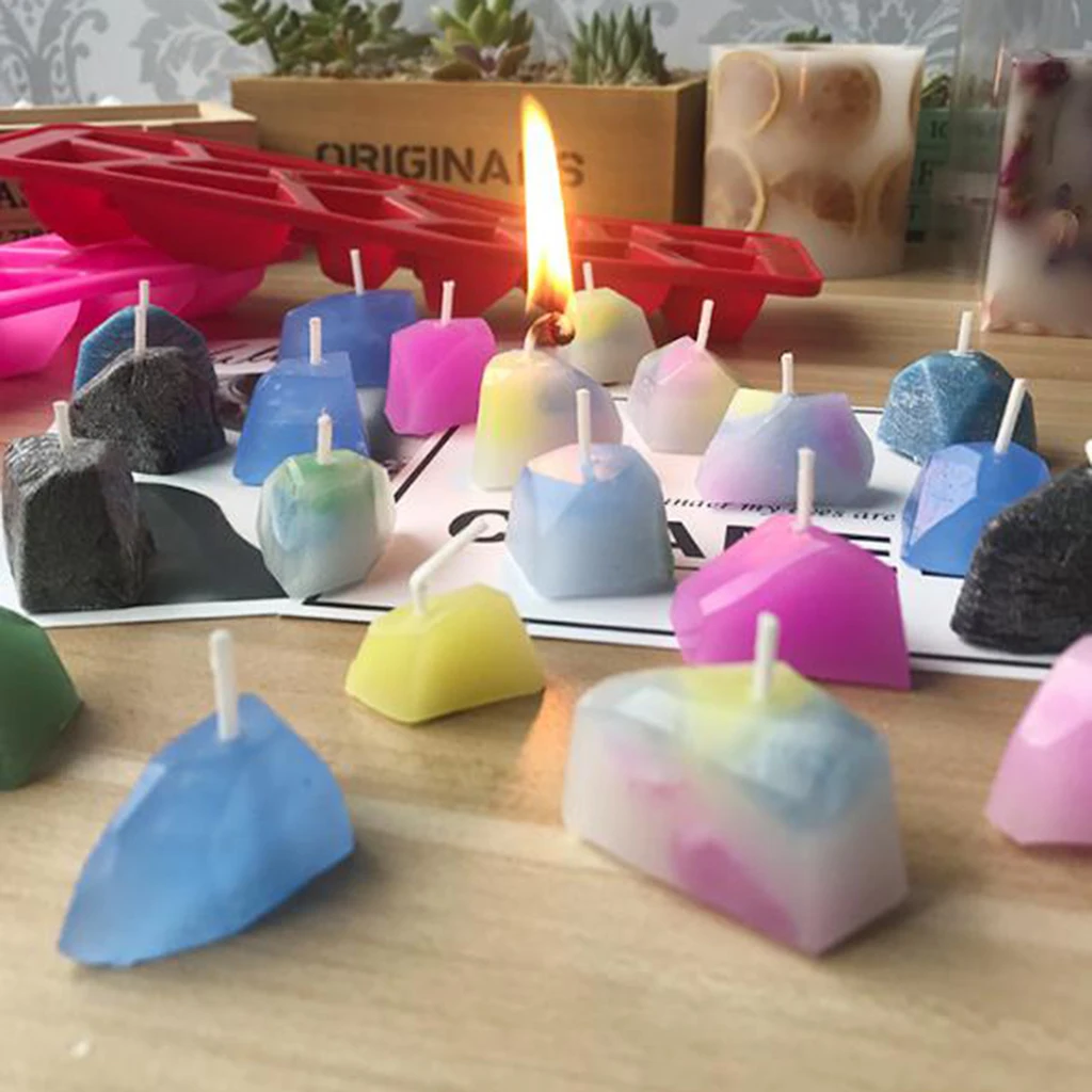 15 полости формы драгоценных камней DIY силиконовая форма для свеч изготовление
