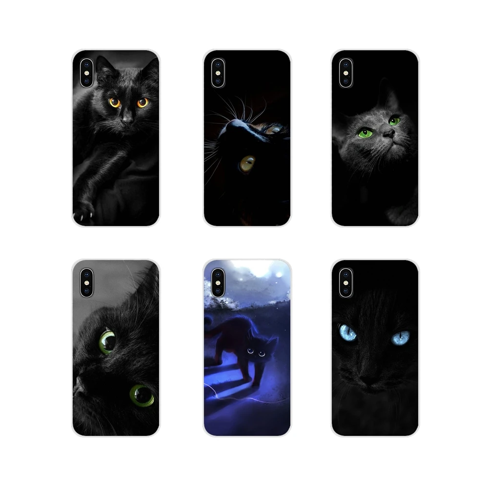 Для Oneplus 3T 5T 6T Nokia 2 3 5 6 8 9 230 3310 1 7 Plus 2017 2018 Черные кошачьи глазки прозрачные мягкие