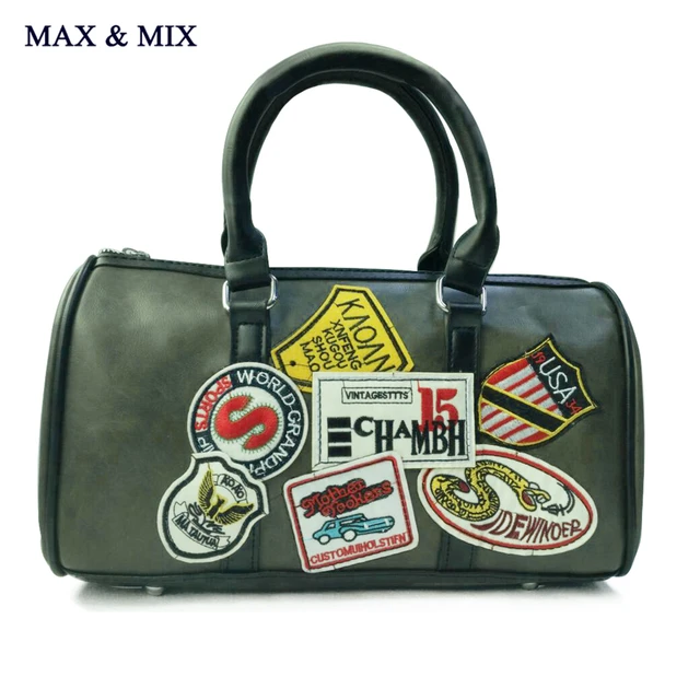 Max Mix New Las Designer Bowler Women Handbag Retro Shoulder Bags Max Mix New Las Designer Bowler Women Handbag Retro Shoulder Bags Luggage Travel Boston Barrel Shaped Grip