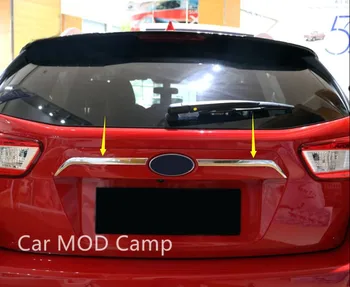 

For Subaru Impreza XV hatchback 2017 2018 ABS Chrome Rear Tail Trunk Lid Molding Cover Trim 2pcs Car Styling accessories!