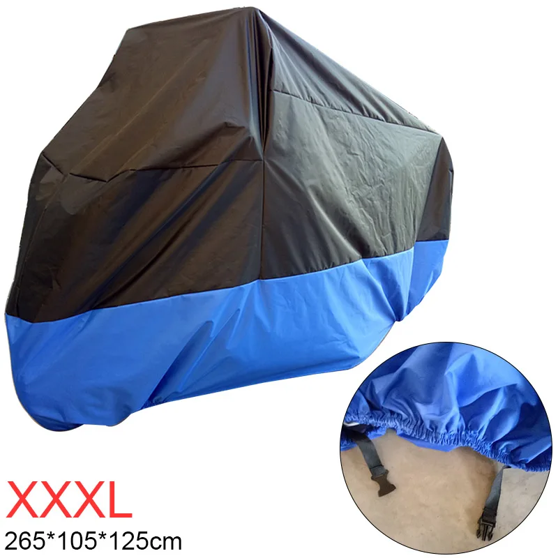 

Universal Motorcycle Cover Black Blue UV Protector Waterproof Rain Dustproof Anti-theft Motorbike Scooter Cover Indoor Outdoor