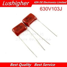 10 шт. 0,01 мкФ 630V103J высокого разрешения 10 мм 10NF 630V 103 103J CBB полипропиленовый пленочный конденсатор с алюминиевой крышкой