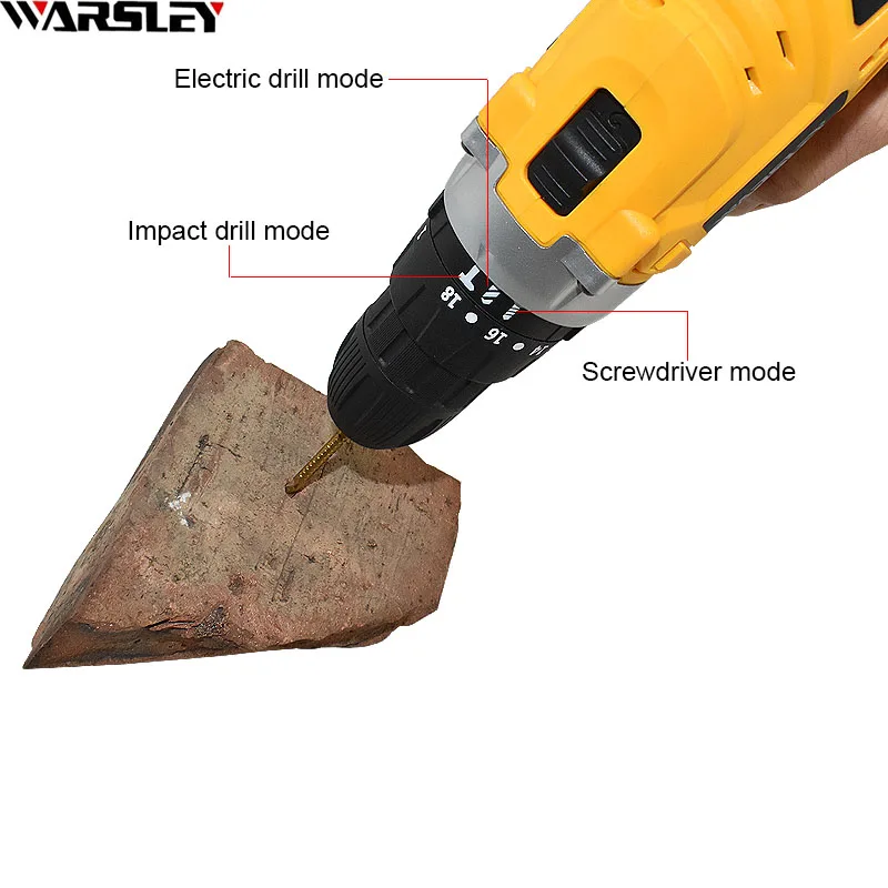 12 В Электрическая отвертка Ударная дрель литиевая батарея для дома Diy Высокое качество электроинструменты Мини Электрическая Дрель аккумуляторная дрель+ подарок