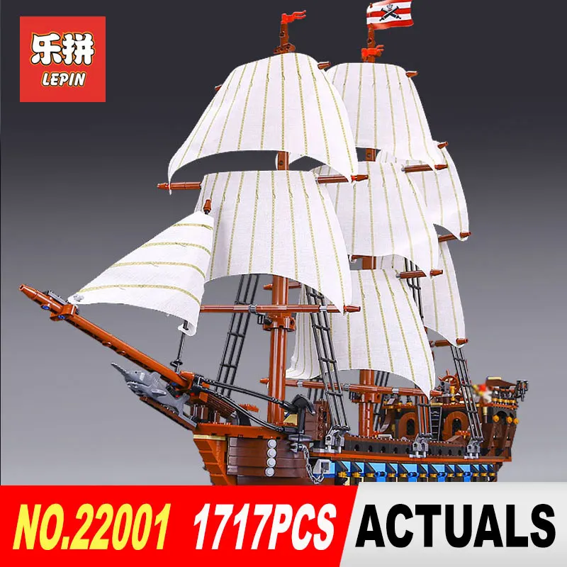

NEW LEPIN 22001 Pirate Ship warships Model Building Kits Block Briks Boy Toys Gift 1717pcs Model Compatible with 10210