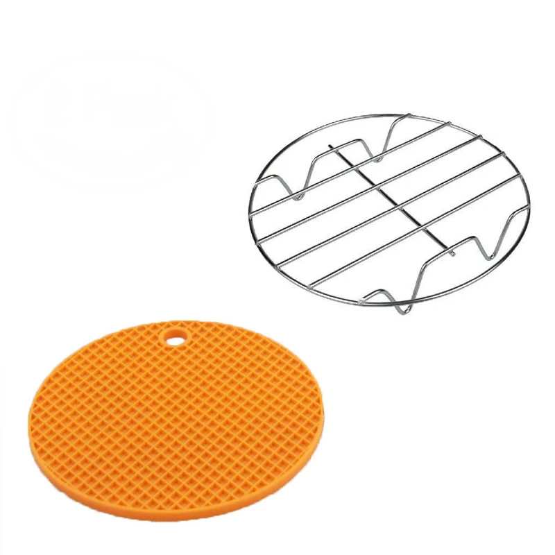 Kbxstart friteuse электрик 8 дюймов диаметр 3 шт./компл. воздушные приборы для фритюрницы корзина для выпечки Гриль для пиццы сковорода подходит для 5,3-5.8QT