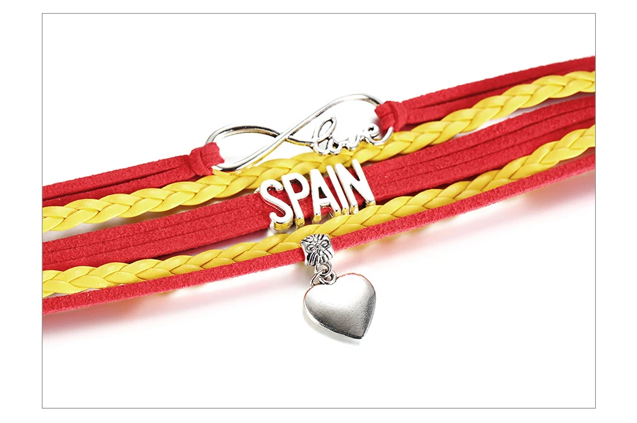 Forever Love Очаровательные кожаные браслеты для женщин и мужчин Многослойные манжеты обертывание Испания Единорог pulsera размер регулируемый