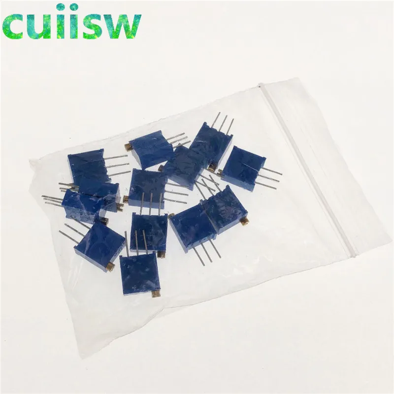 Multiturn Potentiometer 13Pcs/Lot 3296W Multiturn Trimmer Potentiometer Kit High Precision 3296 Variable Resistor kit 100R-1M ecah 1pcs = 13PCS
