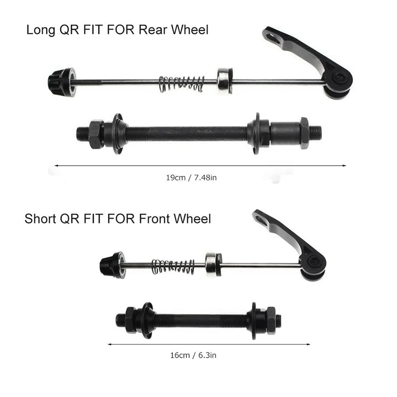 Велосипедная ось БЫСТРОРАЗЪЕМНАЯ Передняя Задняя велосипедная осевая Ступица колеса подходит для шоссейного велосипеда, горного велосипеда, MTB, BMX(1 комплект