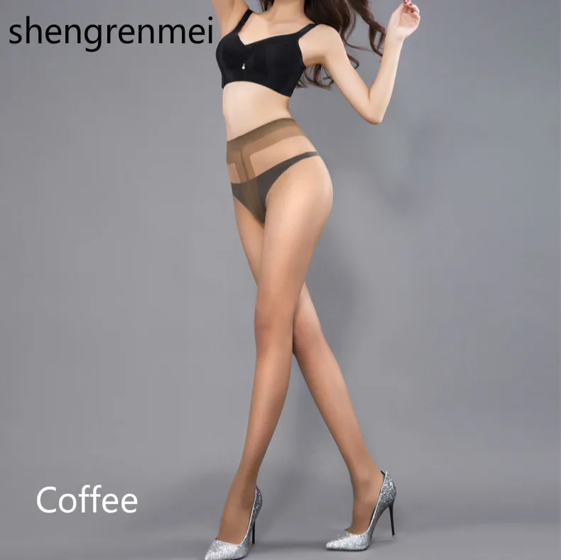 Shenglenmei сексуальные чулки Medias летние тонкие высокоэластичные Колготки женское нижнее белье нейлоновые длинные колготки-чулки - Цвет: Coffee