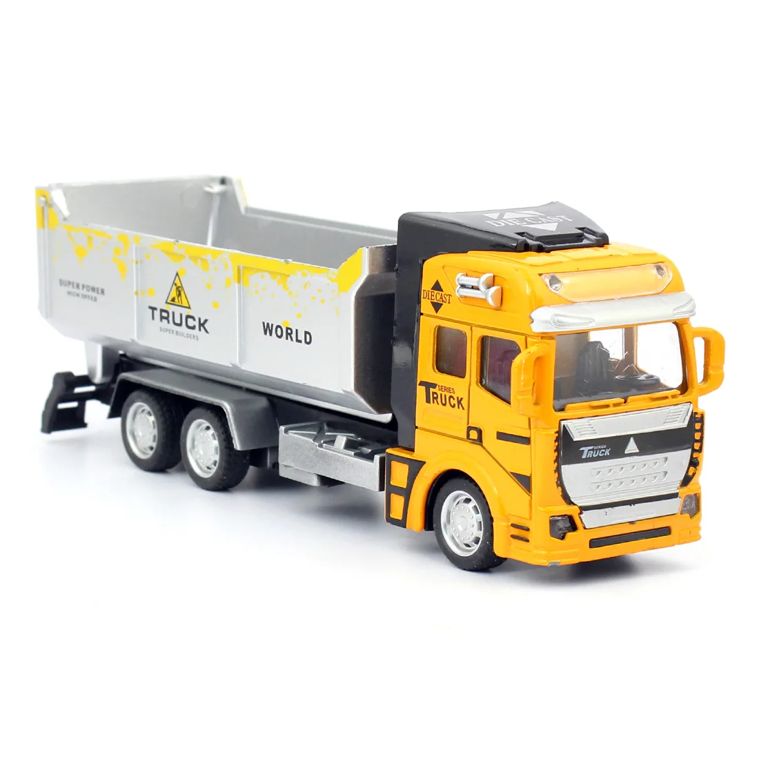 

22*10*6.5cm 1:48 Alloy Pull Back Engineer Truck Educational Engineering Dump Truck Toys Car For Childrens Kids Gift
