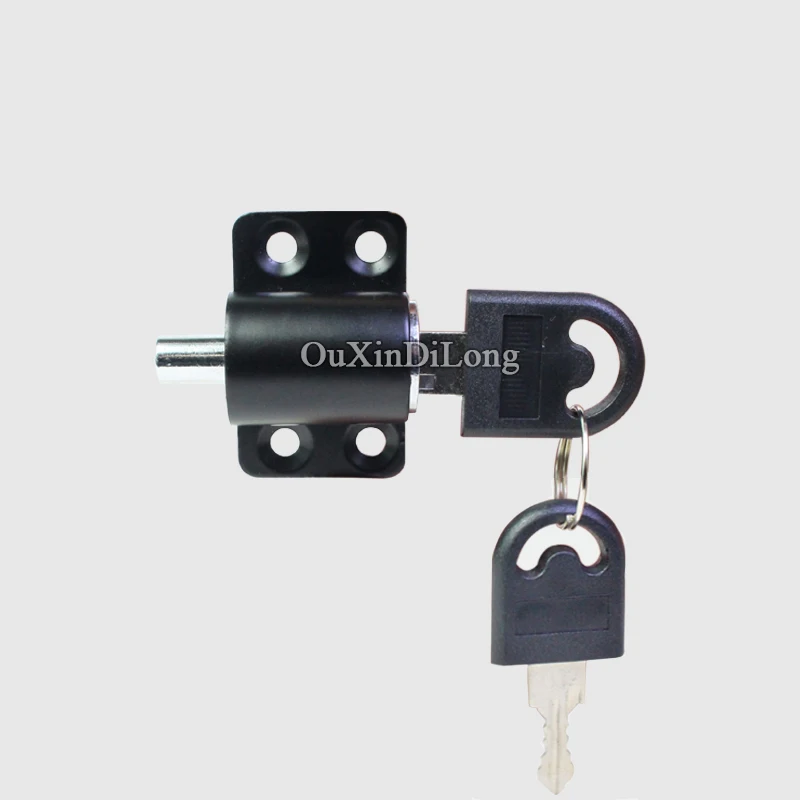 

Brand New 1pieces black color sliding window lock with key child safety protection limit lock sliding door lock KF1093