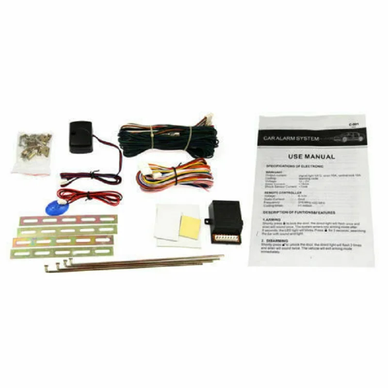 Door Power Central Lock Kit 2 Keyless Entry Car Remote Control Car Alarm Siren
