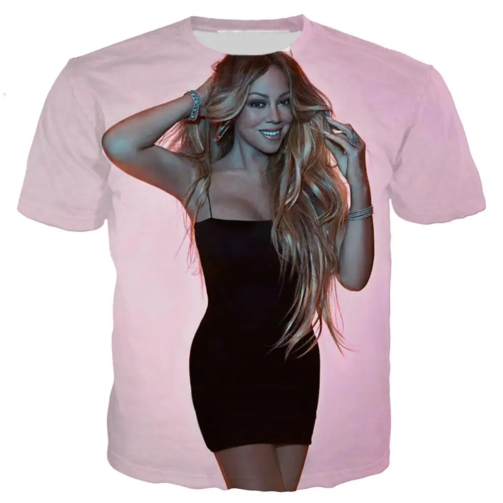 

New cool t shirt men/women Mariah Carey 3D printed t-shirts Short sleeve Harajuku style tshirt streetwear tops