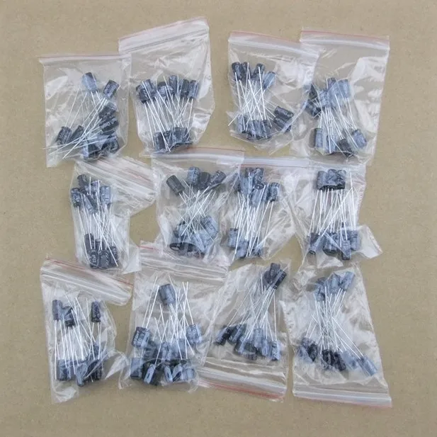 

12Values 120pcs,0.22UF-470UF Aluminum Electrolytic Capacitors Assorted Kit