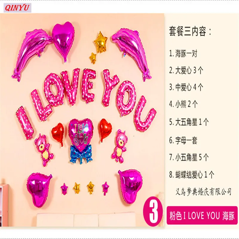 1 Set Di Nozze Pellicola Di Alluminio Lettera Palloncino Set Per Proposta Di Matrimonio Decorazione Della Stanza Di Giorno Di San Valentino Ornamento 5z Palloncini E Accessori Aliexpress