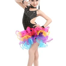 ; бальное платье для латинских танцев; детская танцевальная одежда Сальса; костюм для латины; детская Одежда для танцев в румбе; большие размеры