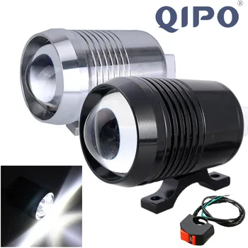 

QIPO Universal Motorcycle Headlight U2 LED Motorbike Spot Light High Low Beam Flash Head Lamp Waterproof Bulb For Honda Yamaha