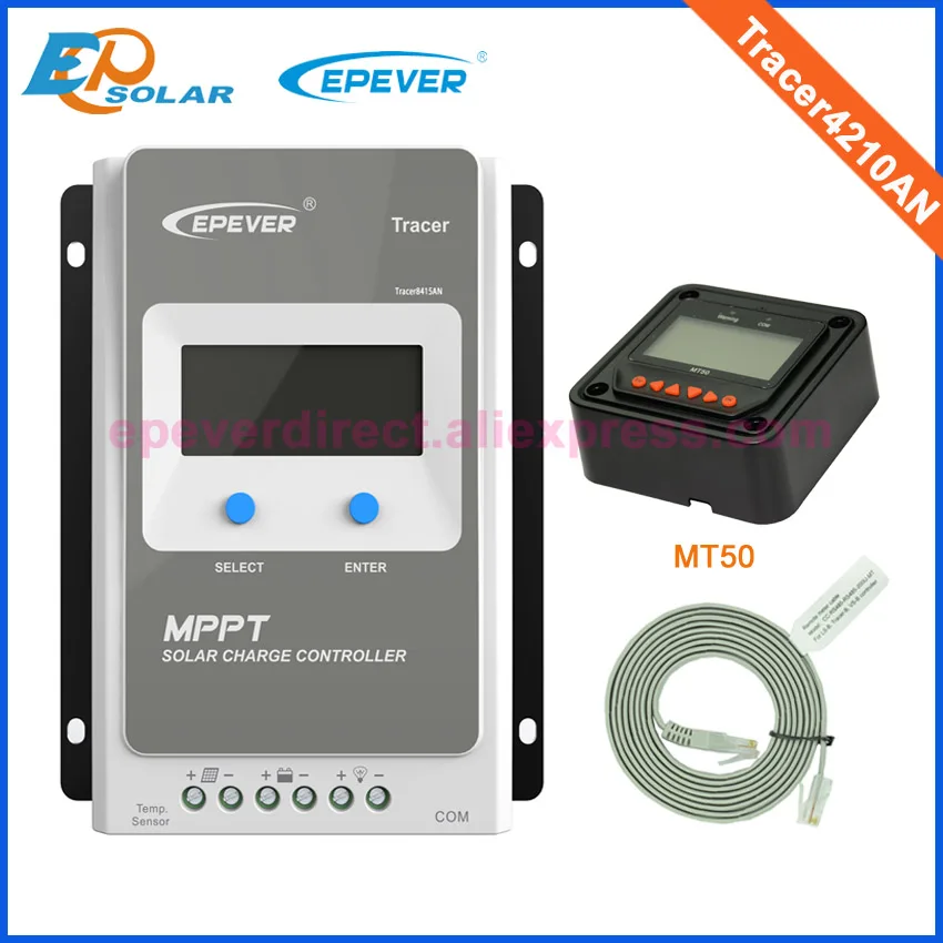 

MPPT High efficiency solar controller with MT50 remote meter two colors options Tracer4210AN 40A 40amps 24V EPEVER