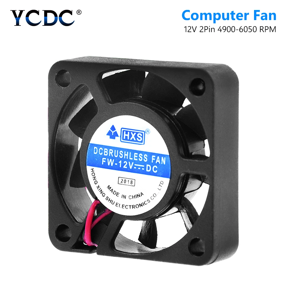 

YCDC Video Chip Cooler Cooler Cooling Fan DC 12V 4010 Model 40mm 2 Pin PC Fan 40x40mm 2 Pin Black Desktop CPU Heatsink
