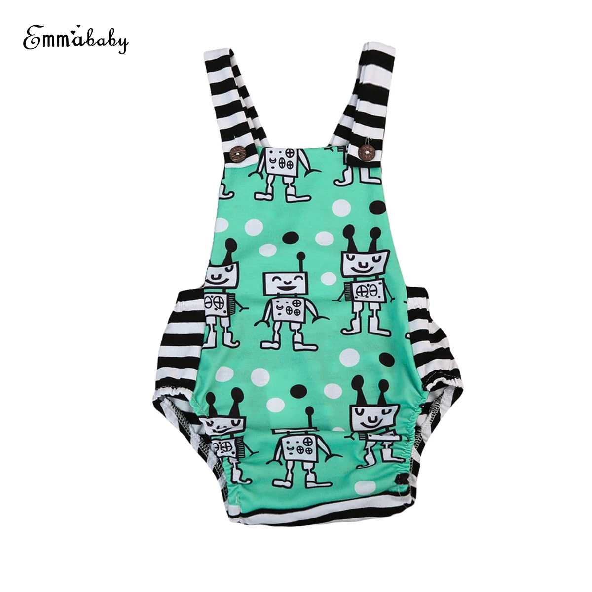

Newborn Toddler Baby Boy Girl Unisex Cotton Sleeveless Cartoons Bodysuit Outfits 0-18 Months Helen115