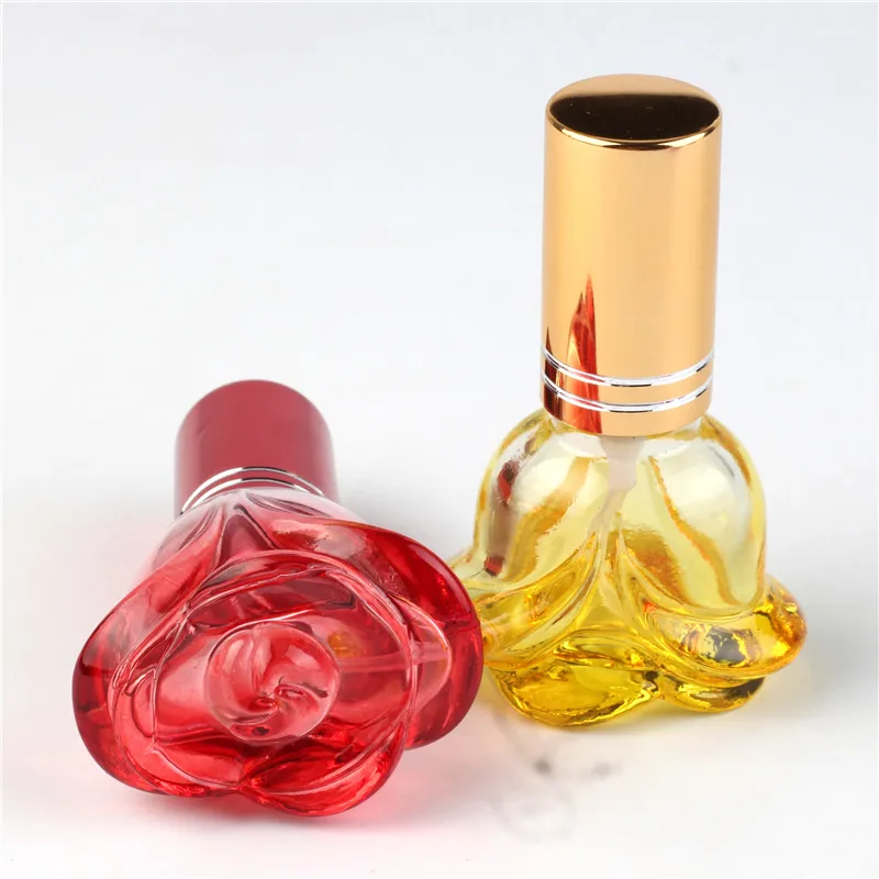 

5ml 3D Flower Perfume Bottle Mini Portable Travel Refillable Perfume Atomizer Bottle Color Spray Scent Pump Empty Case