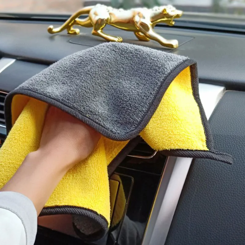 Double-sided thickened high-density coral velvet Super absorbent wiper towel Soft edging towel Double-sided thickened high-density coral velvet Super absorbent wiper towel Soft edging towel