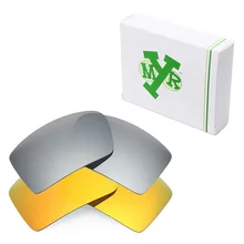 2 пары Mryok поляризованные Сменные линзы для солнцезащитных очков Оукли 1 и 2 Солнцезащитные очки Серебро Титан и огненный красный