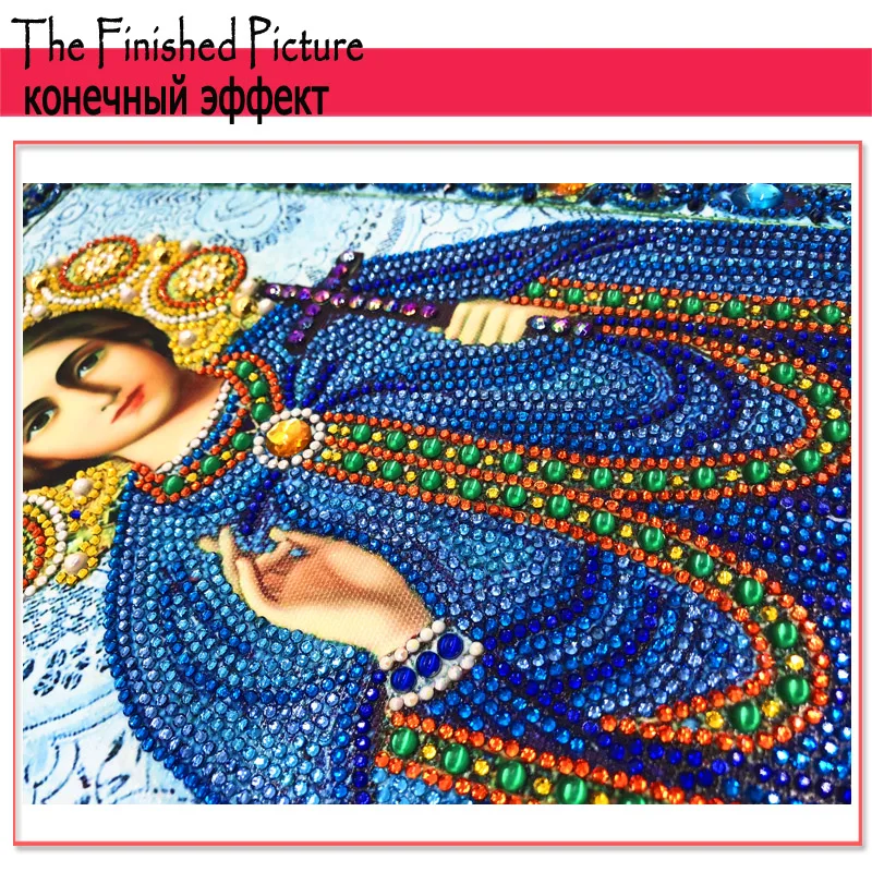 RUBOS DIY Diamond Painting Icons Theotokos Jerusalem Religion Diamond Embroidery 5D Big Bead Pearls Glass Mosaic 3D Crystal Sale (26)