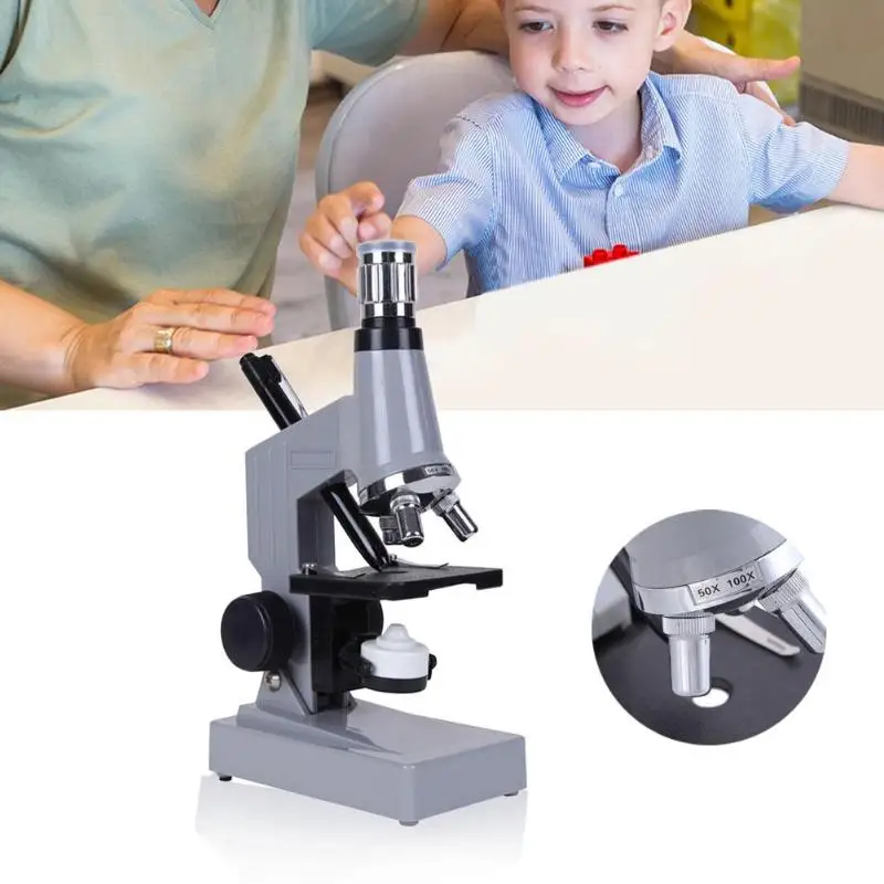

Student Biological Microscope Kit Lab LED 1200X Science Educational Toy High Quality Home School Science Educational Toy Gift