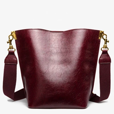 Высокое качество, винтажная сумка с масляным воском, сумка через плечо, сумка-мессенджер, сумка-тоут,, женская сумка, простая, шикарная - Цвет: Deep red