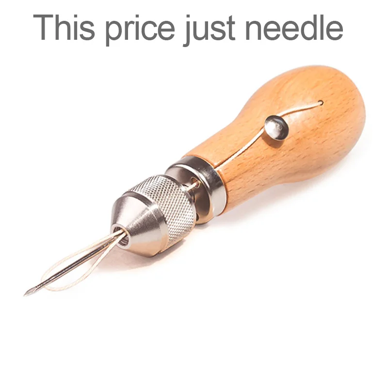 Sewing Awl Kit Spare Needle Straight Short Curved Needles for Hand Machine Accessories Leather Crafts #4/5/8/S|Швейные инструменты