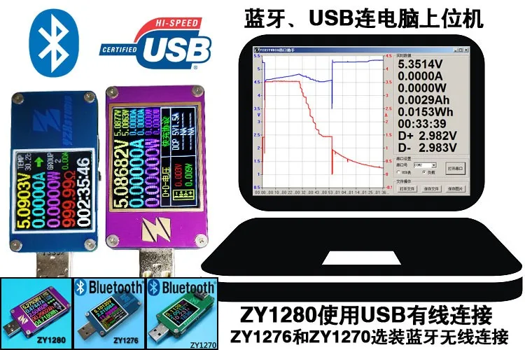 USB тестер напряжения тока Таблица емкости протокол быстрой зарядки QC4+ PD3.0 2.0PPS Обнаружение