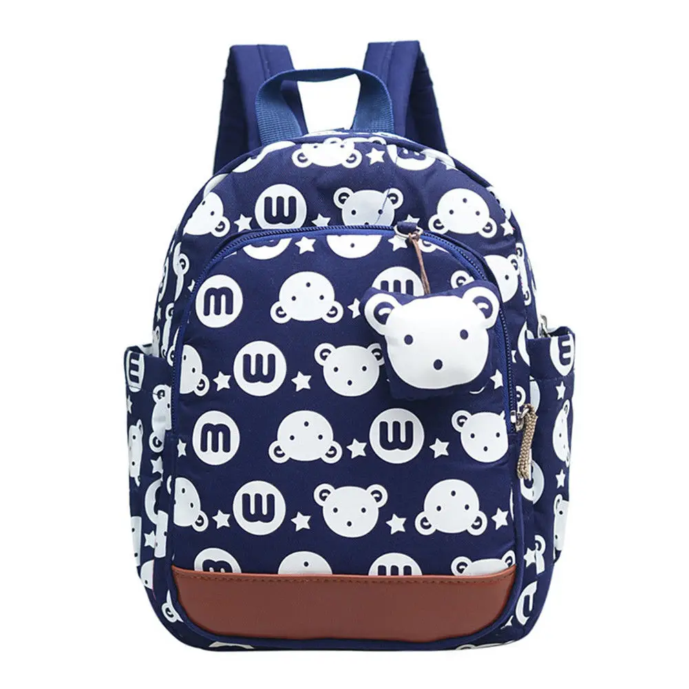 Новинка, милый медведь, кошка, детские школьные сумки для детского сада, рюкзак для малышей, рюкзак с персонажем, сумка для ланча, школьная сумка, горячая распродажа - Цвет: Тёмно-синий