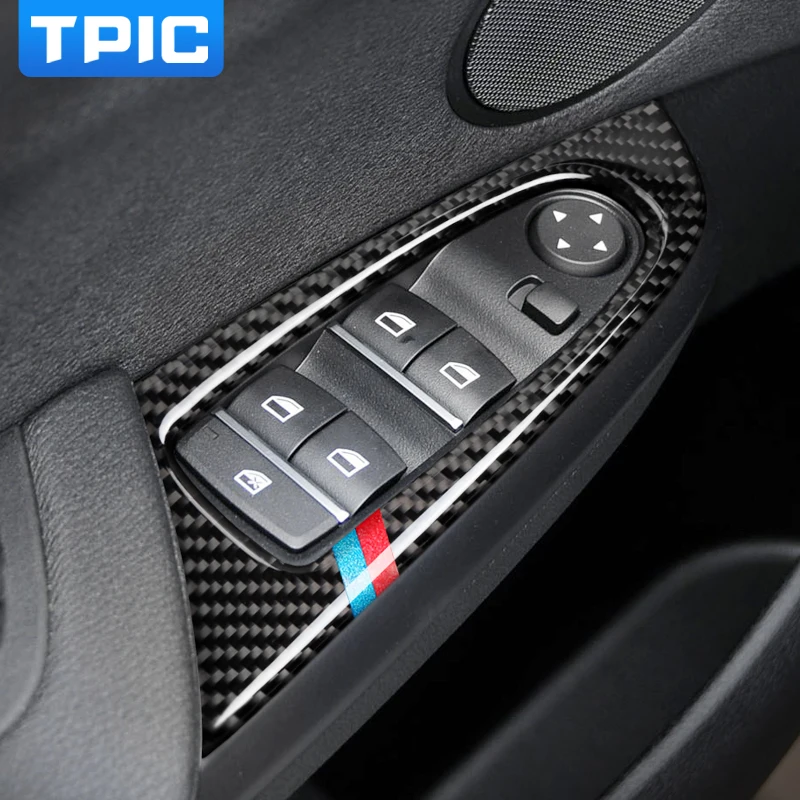 TPIC 4 шт./компл. кнопки стеклоподъемника из углеродного волокна для BMW X3 F25 X4 F26 2011 2017