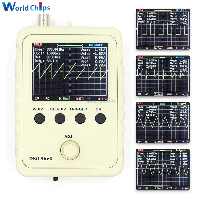 

Fully Assembled / DIY Orignal Tech DS0150 15001K DSO-SHELL (DSO150) DIY Digital Oscilloscope Kit 2.4 inch With Housing Case Box