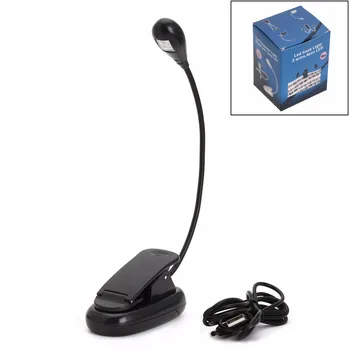 

Portable LED Flexible Book Clip-On Night Light Reading Torch With Bookmark Lamp