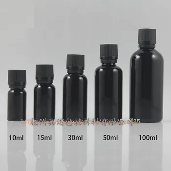 

10ml 15ml 30ml 50ml 100ml Natural black glass bottle with child-resistant lid,for lotion/perfume/oli/moisturizer/facial water