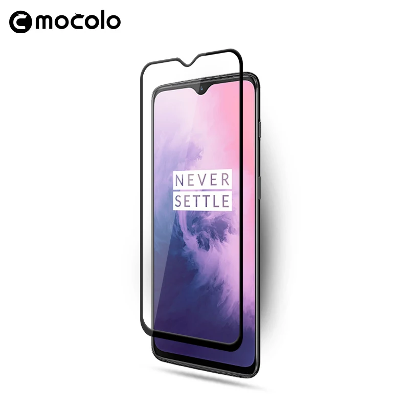 Защитная пленка Mocolo для OnePlus 7 полное покрытие клеящееся закаленное стекло 9H Pro