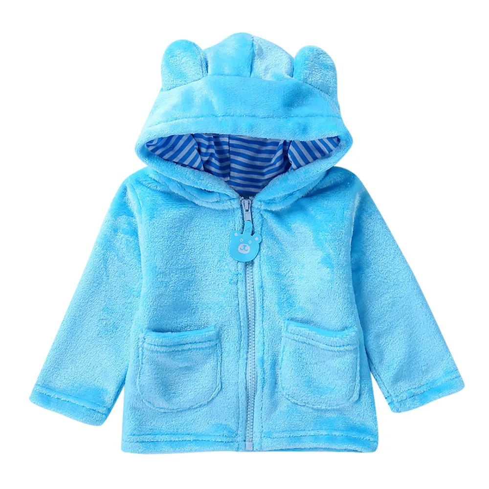 

Baby winter Coat clothes Children Infant Baby Boy Girls Clothing Cardigan Solid Color Hooded Winter Clothing