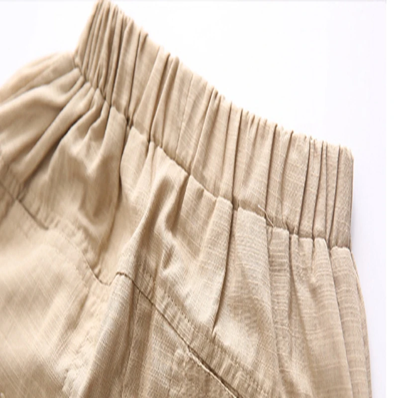 Baby Boys and childrens jeHaroun pants clothes In the summer Loose thin section Boys kids fashion Pure color 7 minutes of pants Clothing (15)