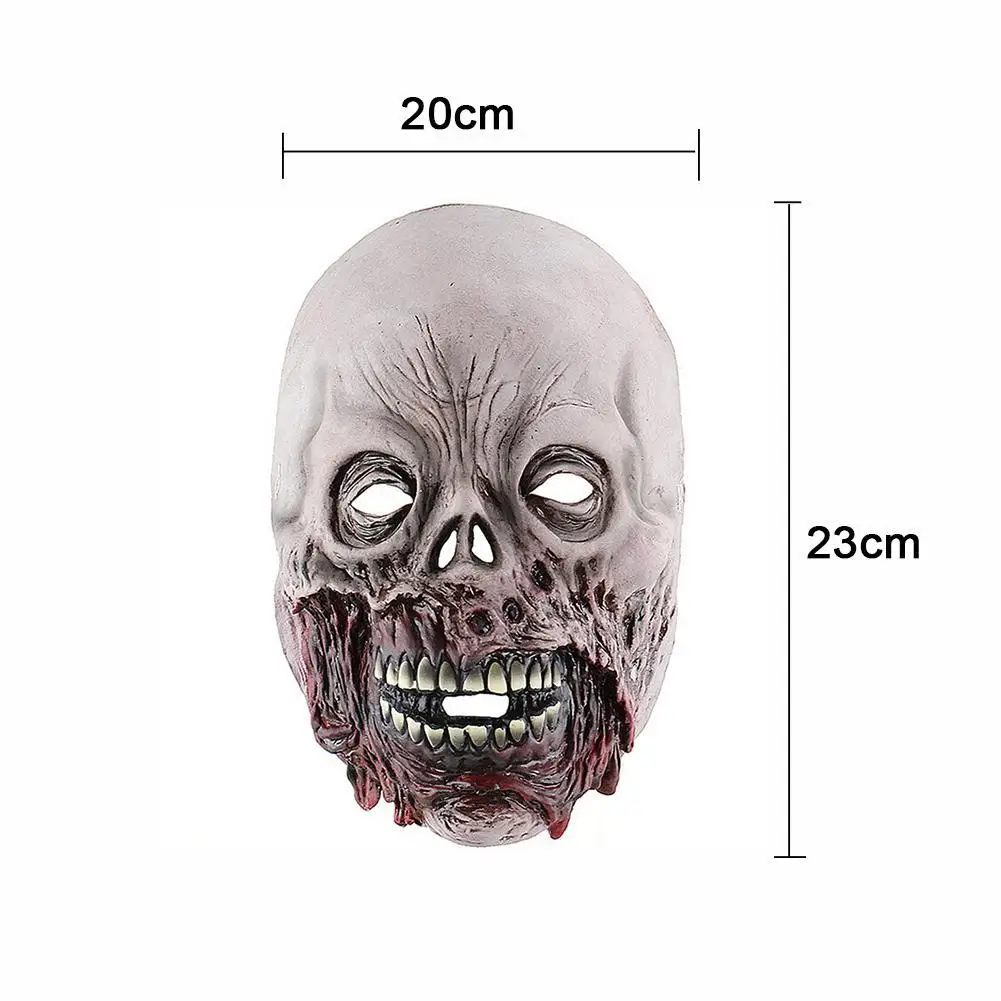 

Halloween Masks Adult Rotten Zombie Horror Skull Mask Scary Haunted House Room Escape To Dress Up Latex Hood