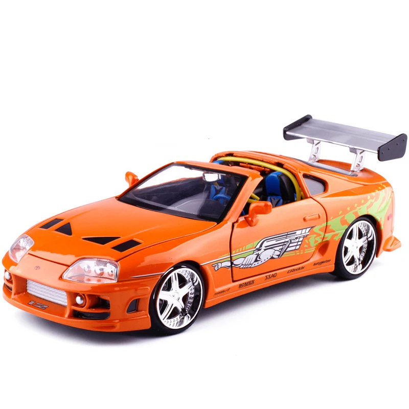 Новый JADA 1:24 Форсаж F8 Брайана Toyota Supra-оранжевый 1995 литья под давлением модели